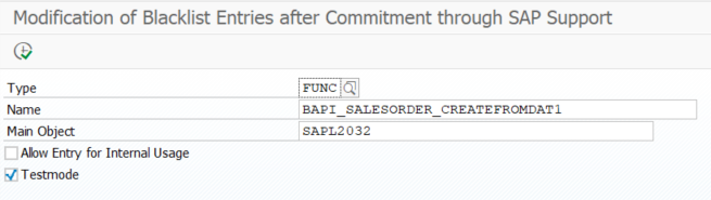 query blacklist ABAP object on SAP S4HANA