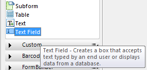 SAP Adobe Form Text Field control