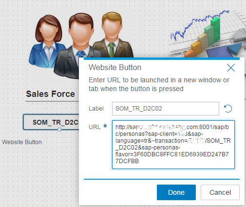 SAP Screen Personas Website button