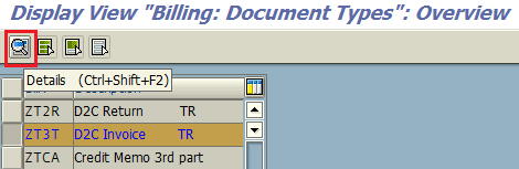SAP VOFA transaction for billing document types
