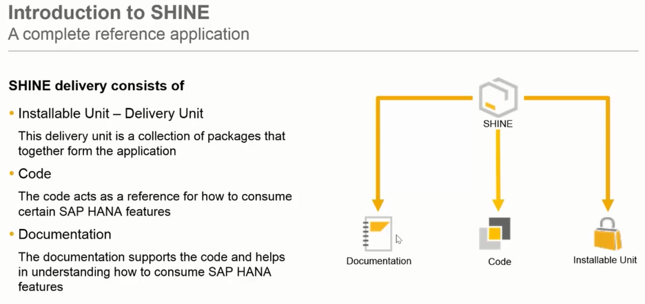 SAP HANA Interactive Education SHINE delivery