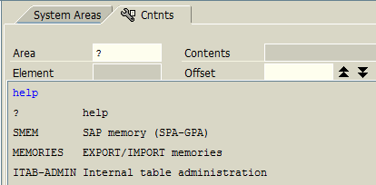 SMEM SAP memory Area for Parameter ID debugging