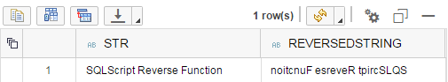 Reverse string using SQLScript in SAP HANA