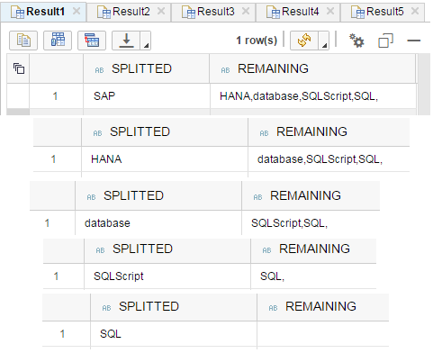 SQLScript split string using SubStr_Before and SubStr_After functions