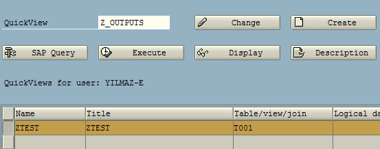 SAP SQVI QuickViewer SQL query tool for ABAP developer