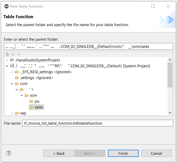 HANA database SQLScript table function on SAP HANA Studio