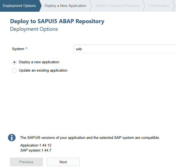 SAP Web IDE deployment options