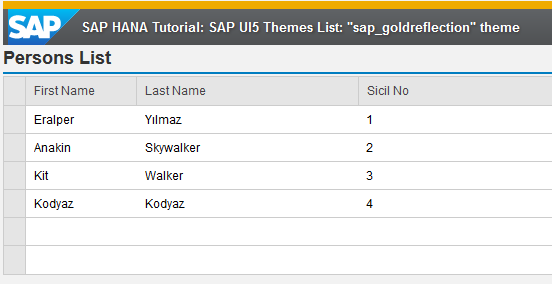 SAP UI5 theme sap_goldreflection