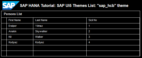 SAP UI5 theme sap_hcb