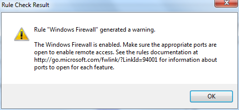 the Windows Firewall is enabled SQL Server 2011 setup the Windows Firewall is enabled SQL Server 2011 setup