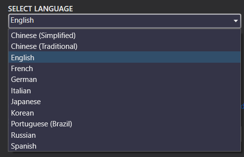 SQL Server 2017 setup languages list