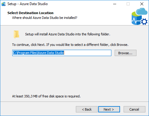 Azure Data Studio setup folder