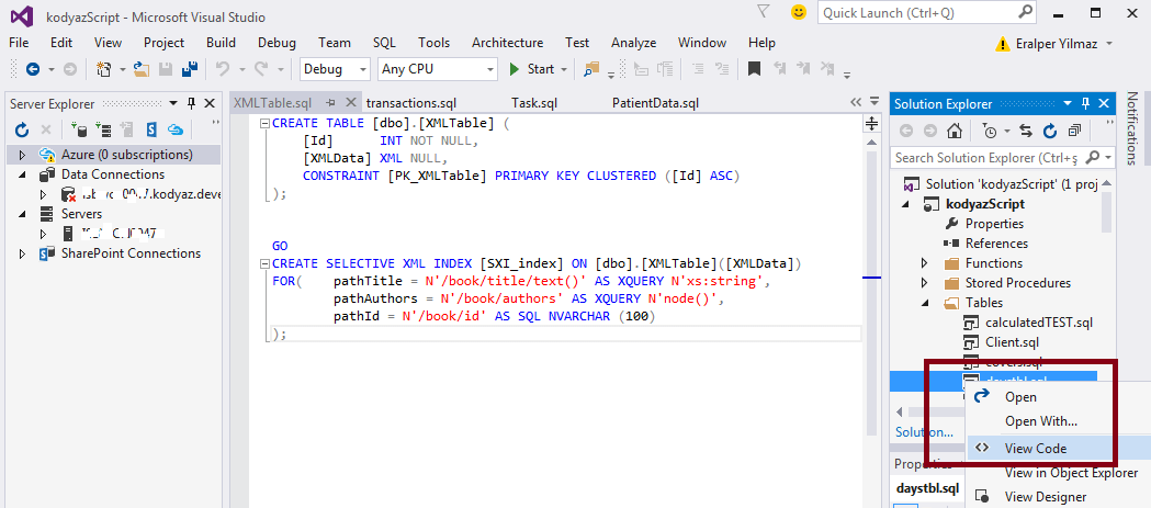 Create Sql Database Tools