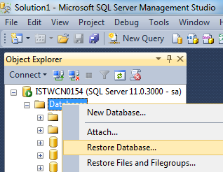 SQL Server Restore Database task on SQL Server 2012