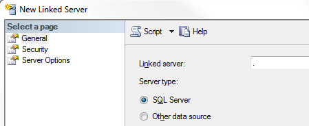 new SQL Server linked server