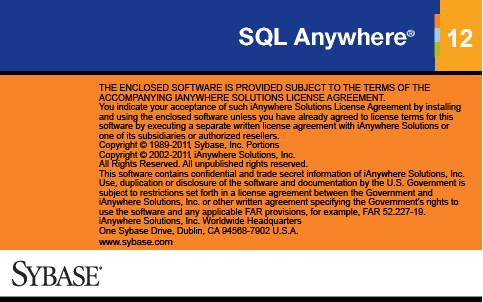 Sybase SQL Anywhere 12
