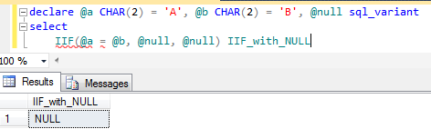 SQL Server IIF() boolean function