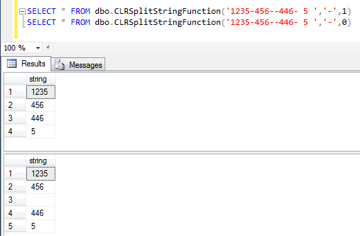 split string using SQL CLR function in SQL Server