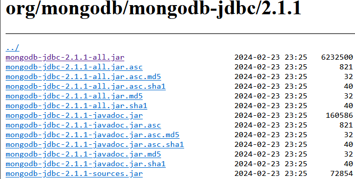 download MongoDB JDBC driver to use with JMeter