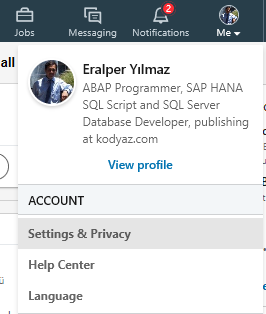 LinkedIn Settings and Privacy for your account
