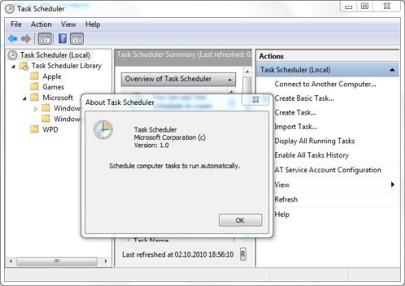 Scheduling Programs In Windows 7