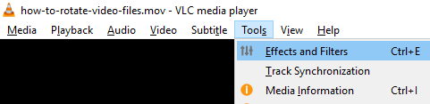 Effect and Filters on VLC Media Player