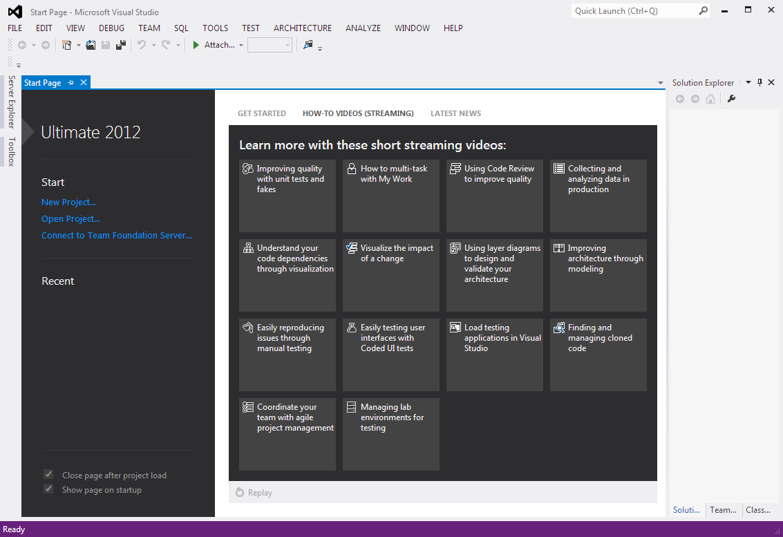 how-to videos as Visual Studio 2012 tutorials for programmers