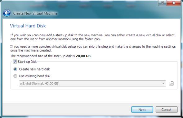 virtual hard disk for Windows 8 installation virtual hard disk for Windows 8 beta release