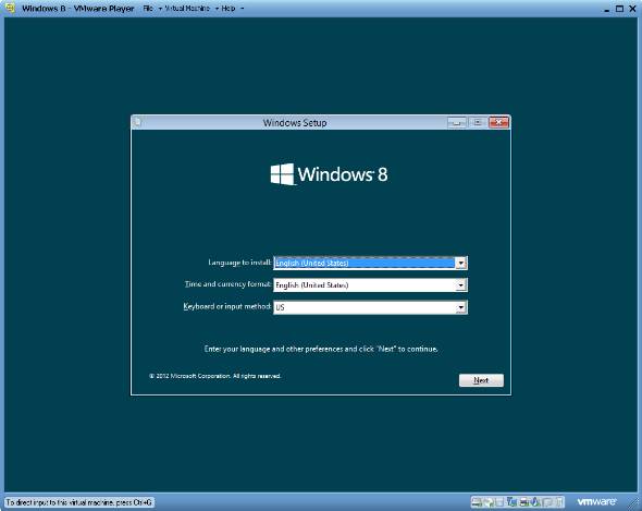 Windows 8 installation Windows Consumer Preview setup