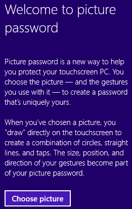 Windows 8 picture password