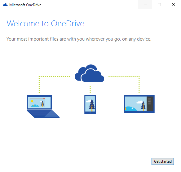 setup OneDrive on Windows 10