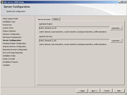SQL Server 2008 Collation Configuration