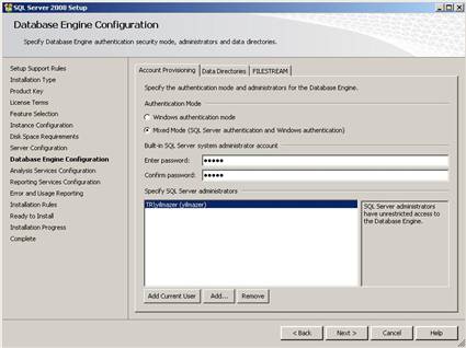 SQL Server 2008 Account Provisoning