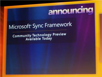 Announcing Microsoft Synch Framework
