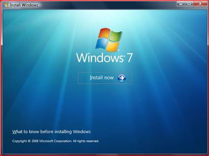 Windows Seven - Windows 7 - installation 1