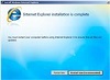 IE8 installation completed