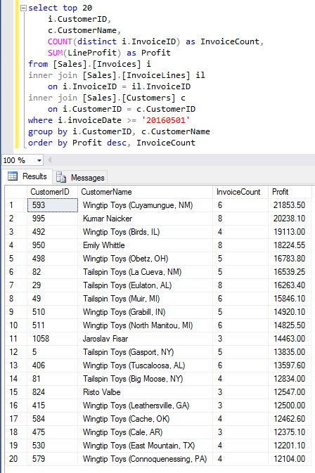SQL Server query for Reporting Services data source