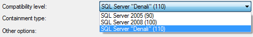 SQL Server 2012 Compability Level 110, Denali