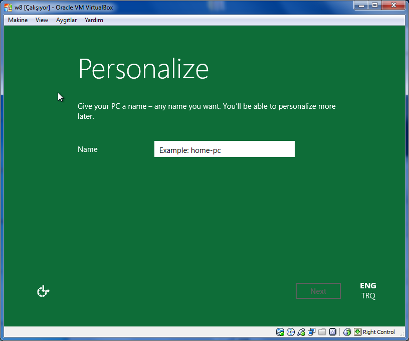 Windows 8 personalize - name of the PC