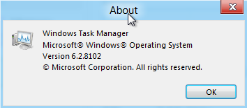 Windows Task Manager with Windows Developer Preview