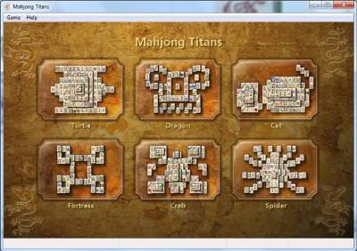 choose Mahjong Titans layout on Windows 7