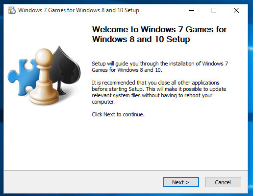 Windows games including Mahjong Titans setup for Windows 10