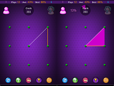 connect the dots in Triangula puzzle game
