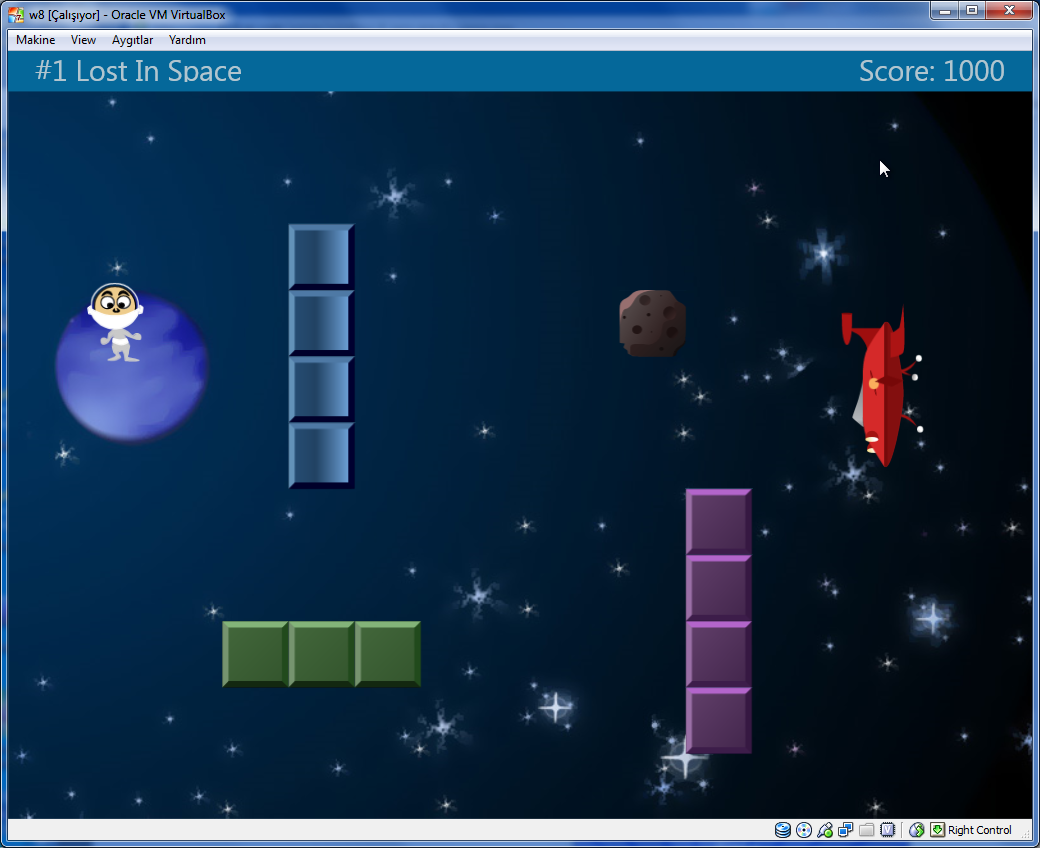first level Lost in Space in Zero Gravity game