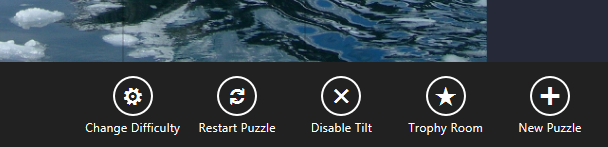 Windows 8 Tile Puzzle game options menu