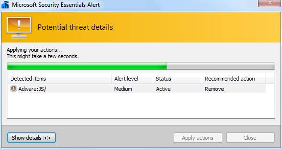 Microsoft Security Essentials free antivirus tool