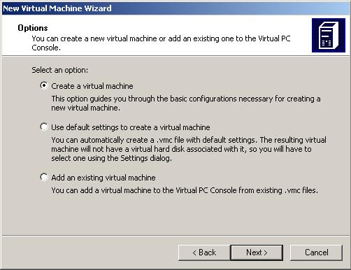 Virtual Machine Options