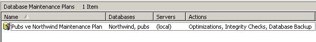 Database Maintenance Plans