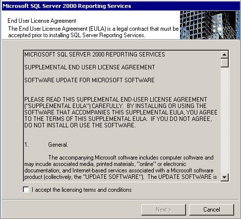 SSRS EULA