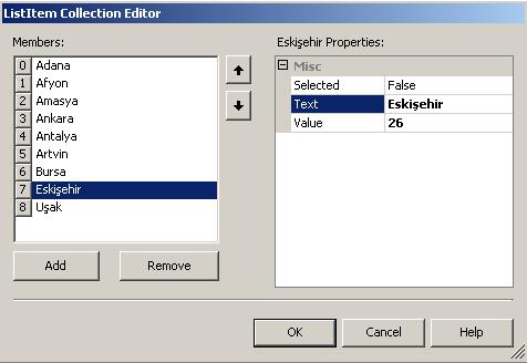 ListItem Collection Editor